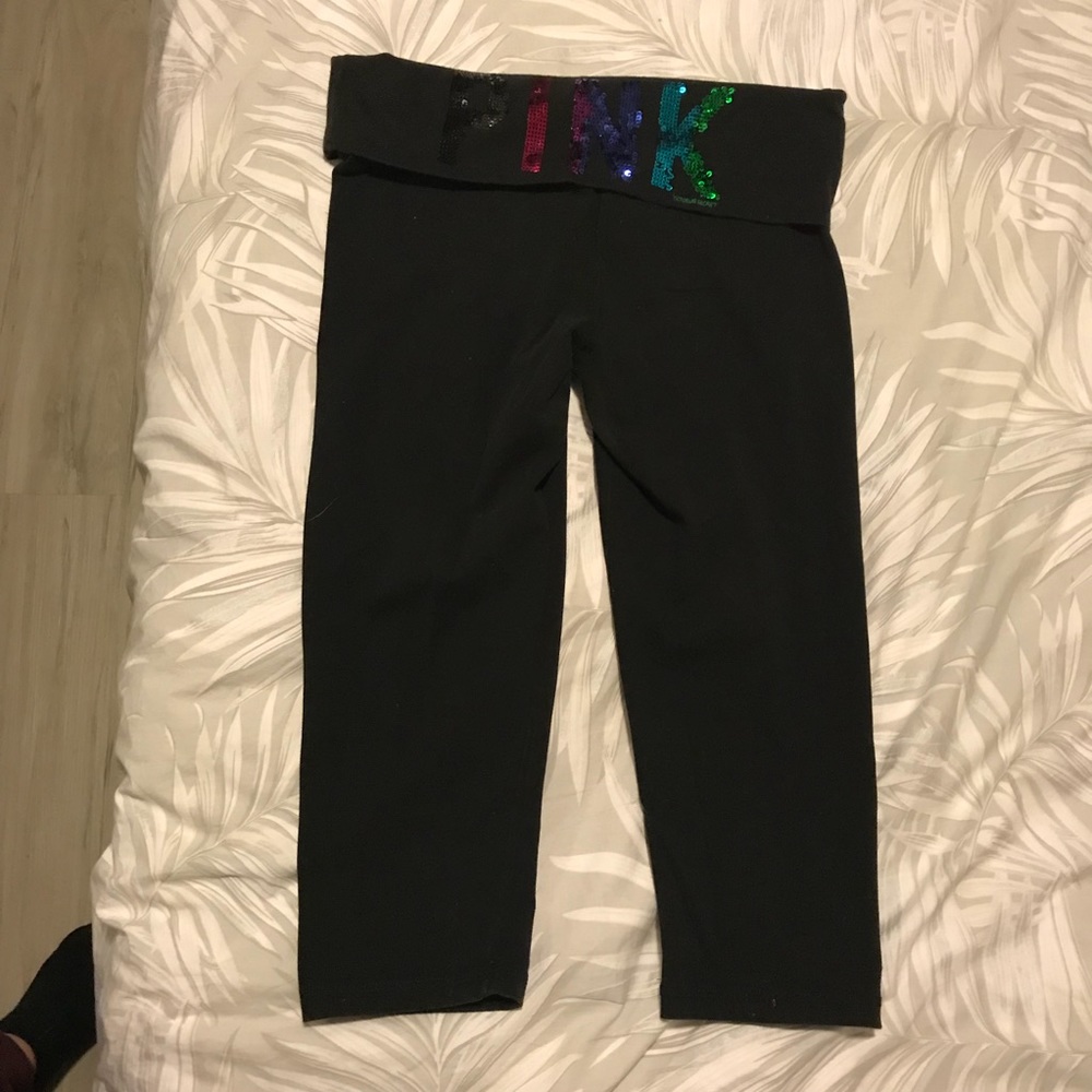 PINK yoga capris